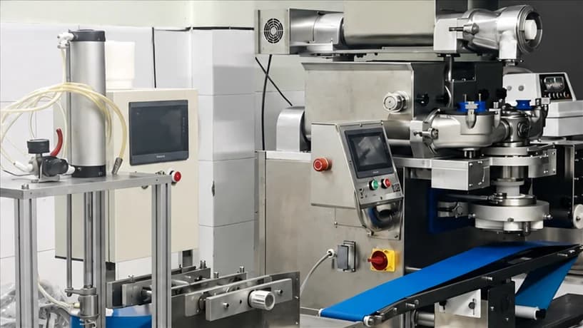 Máy tạo hình bánh trung thu điều khiển bằng màn hình cảm ứng, định lượng nhân chính xác